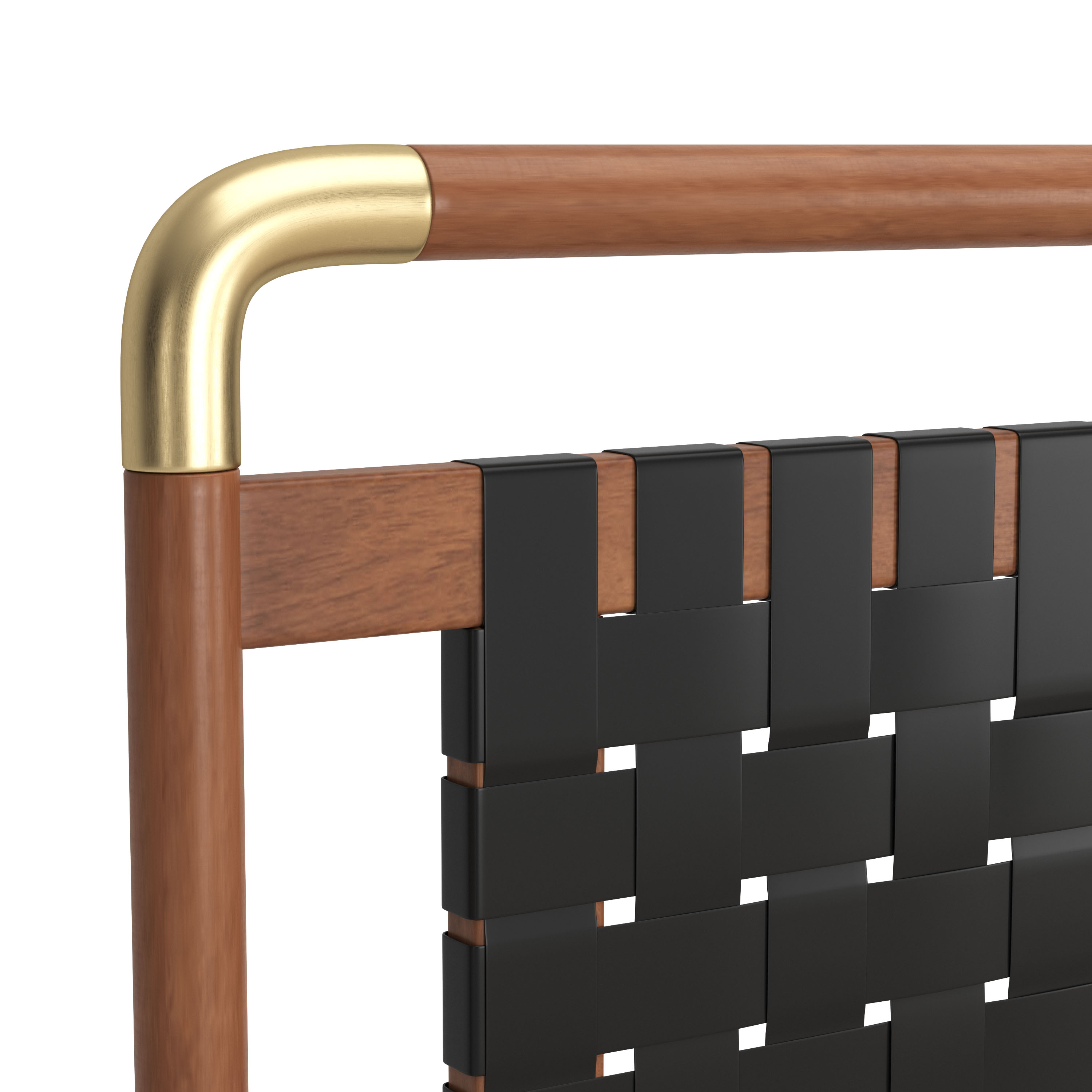 Netz King Bed Black & Walnut product image