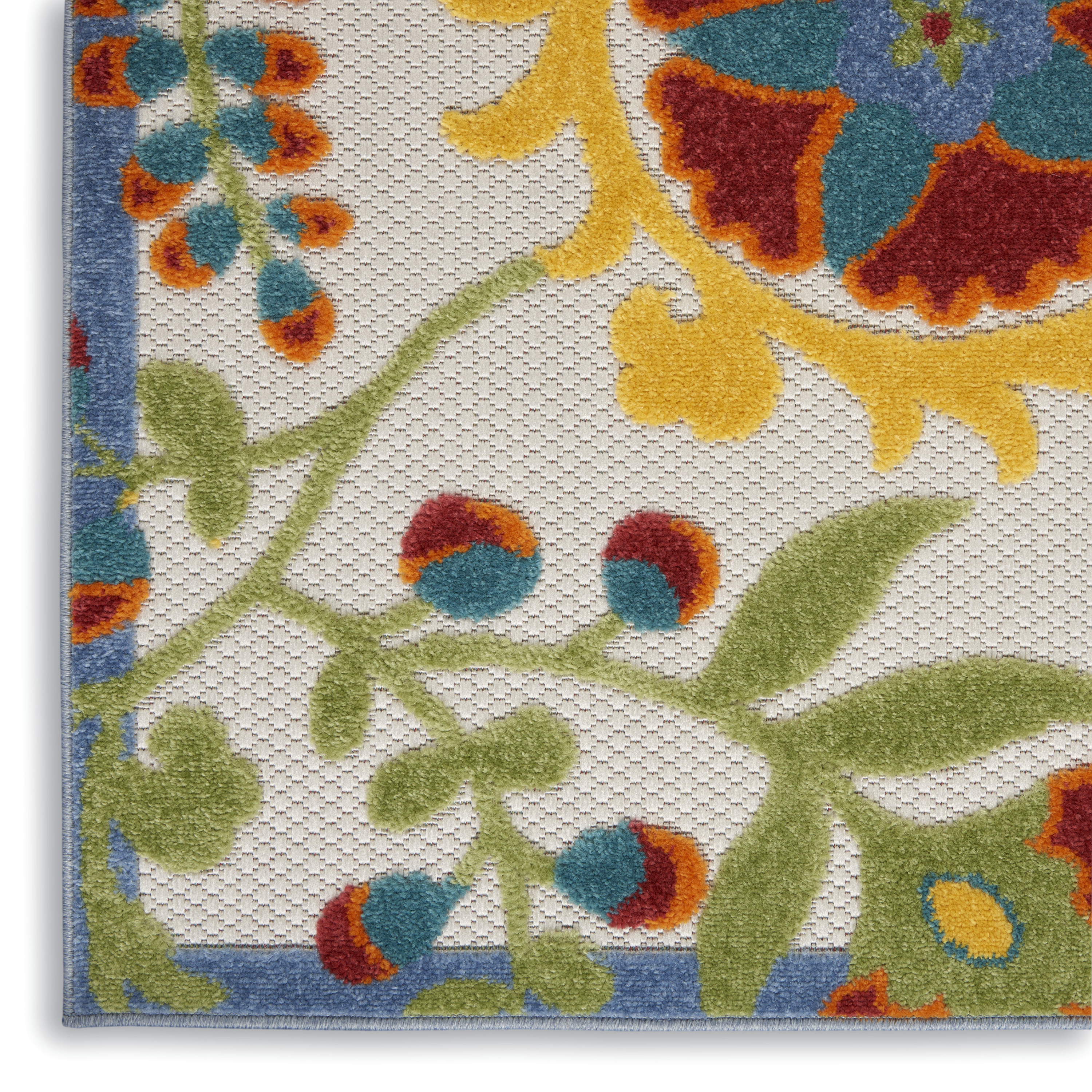 Nourison Aloha 7' x 10' Ivory Multicolor Farmhouse Rug