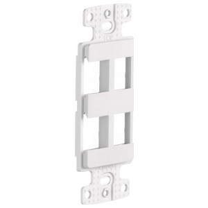 HUBBELL PREMISE WIRING-NS614W-DECORATOR KEYSTONE FRAME, ABS, 1-GANG, STANDARD SIZE, VERTICAL ORIENTATION, SCREW MOUNT, WHITE
