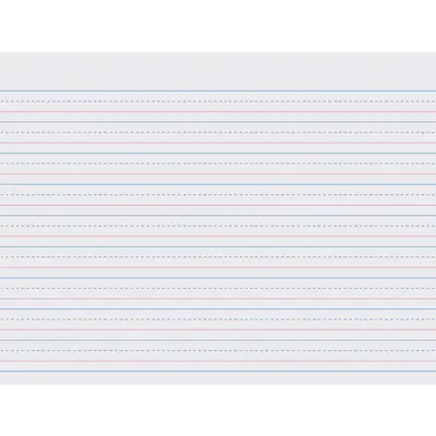 Zaner-Bloser  Sulphite Handwriting Paper, Dotted Midline, Grade 2, 1/2 in x 1/4 in x 1/4 in ruled 10-1/2