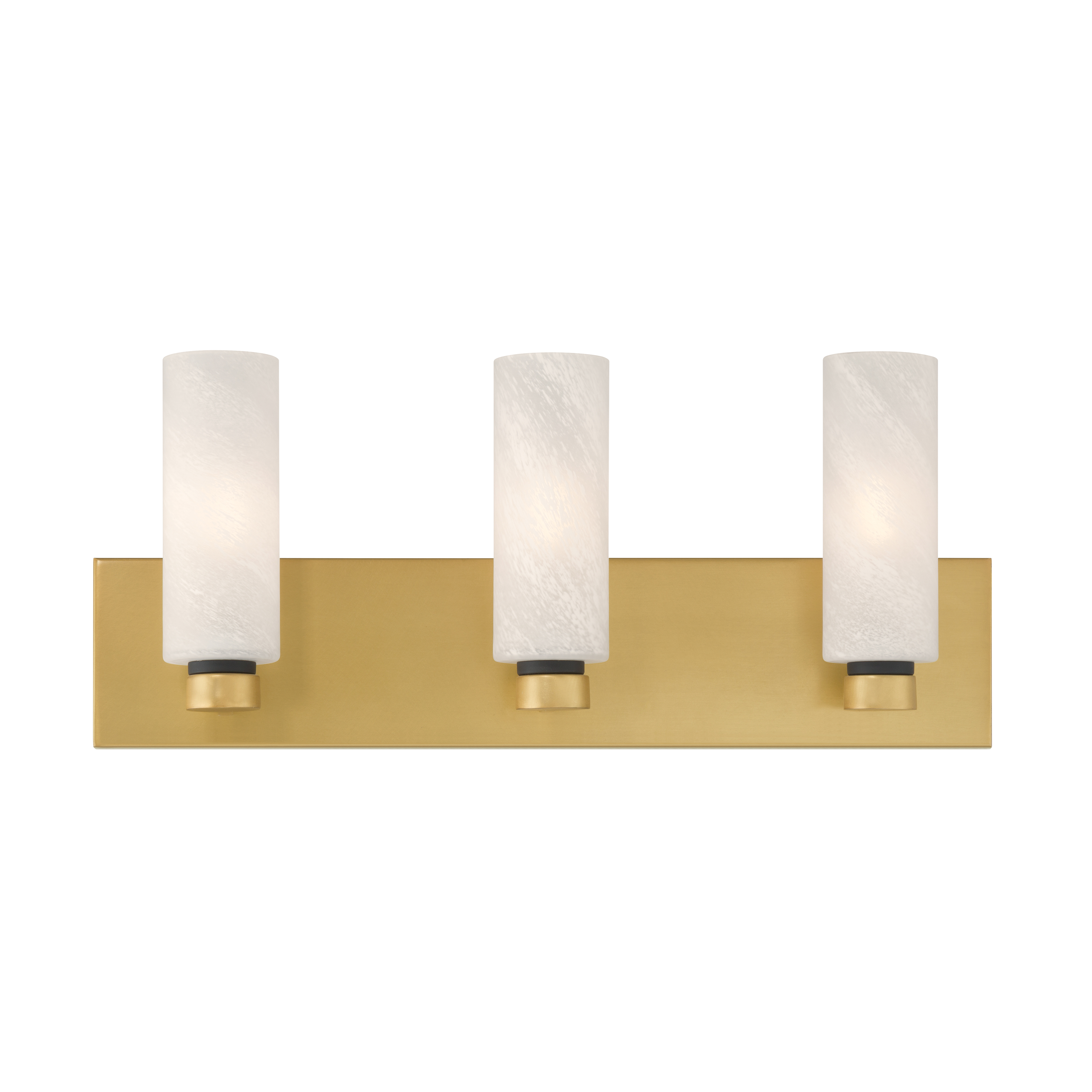 3-Light Vanity - Legacy Brass and Dark Matte Black with Etched Alabaster Glass - alternate view