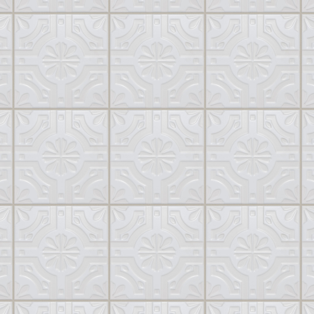 Triplex Real White 7.75x7.75 Square Ceramic Wall Only Digital Pattern