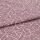 Folded printed cotton fabric with mauve geometric stripe blocks, repeating irregular parallelograms; folded edge runs diagonally, fabric lies flat under soft studio lighting for a close-up textile view.