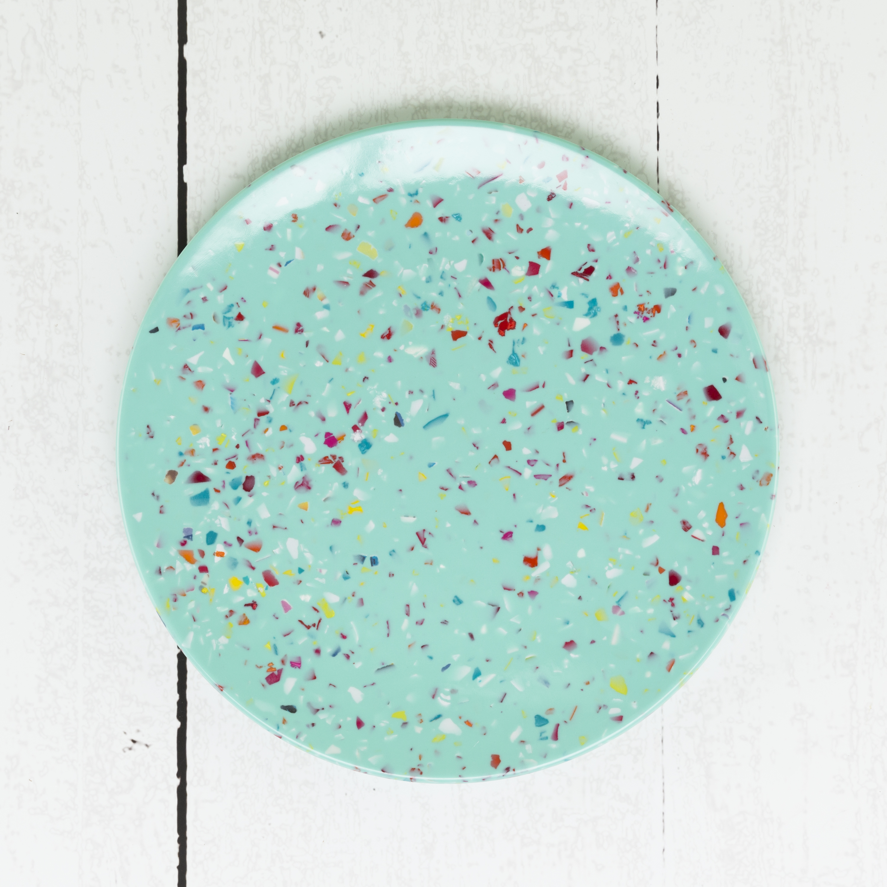 Confetti Salad Plate, Mint, 6-piece set