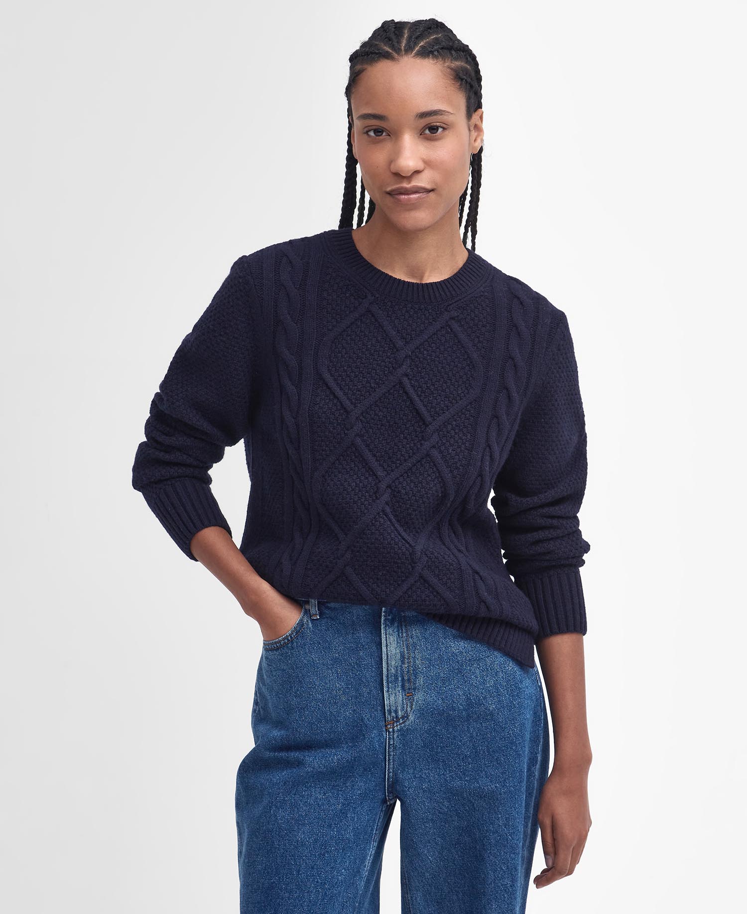 Burne Argyle Crew Neck Jumper image number 0
