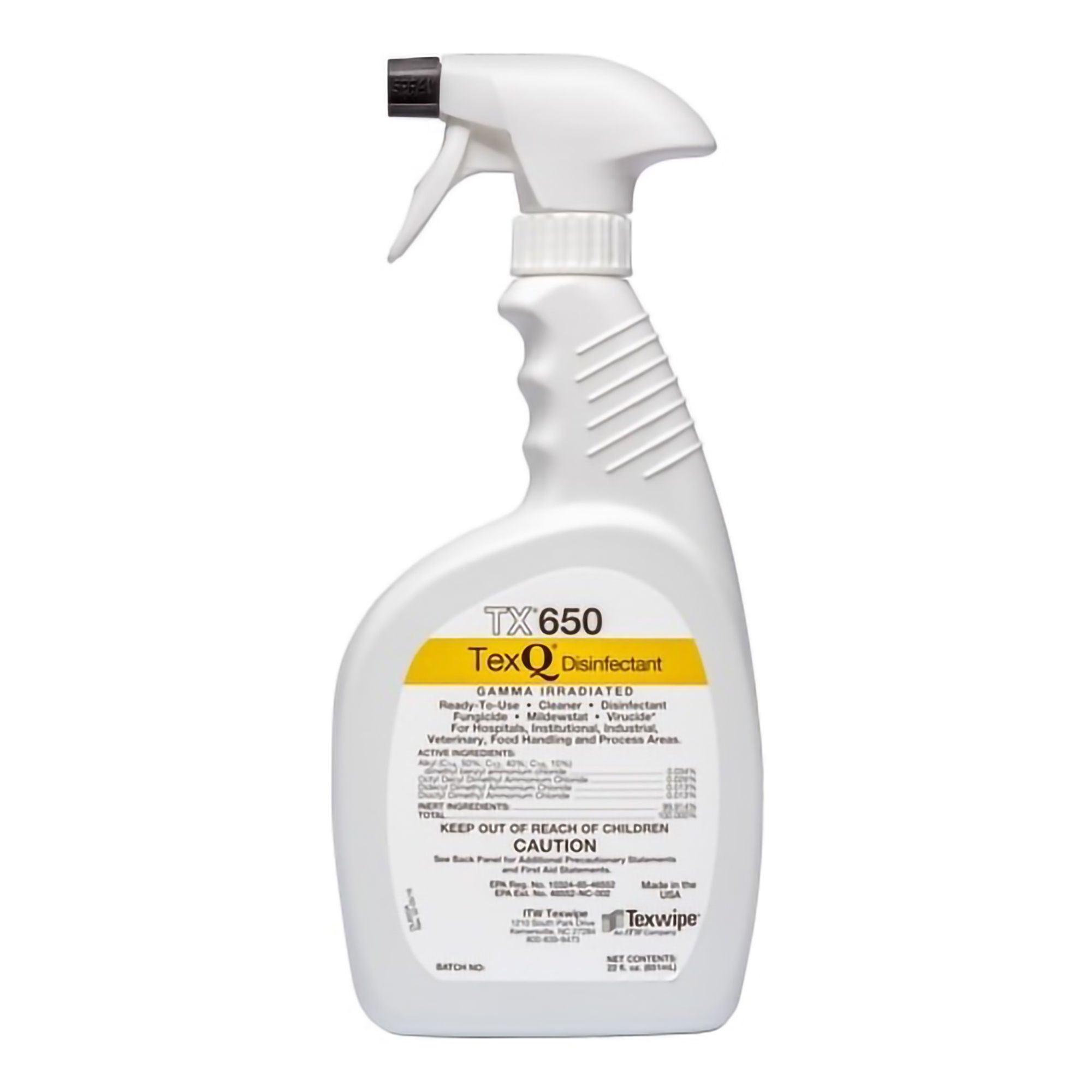 Surface Disinfectant Cleaner TexQ® Quaternary Based Trigger Spray Liquid 22 oz. Bottle Unscented Sterile