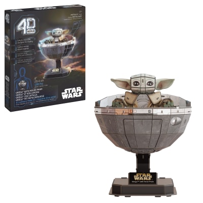 4D Build, Star Wars Grogu in Carrier 3D Model Kit, Star Wars Collectibles & Desk Décor, Adult Puzzles, Building Toys, 3D Puzzles for Adults & Teens, 138 Pieces, for Ages 12 & Up