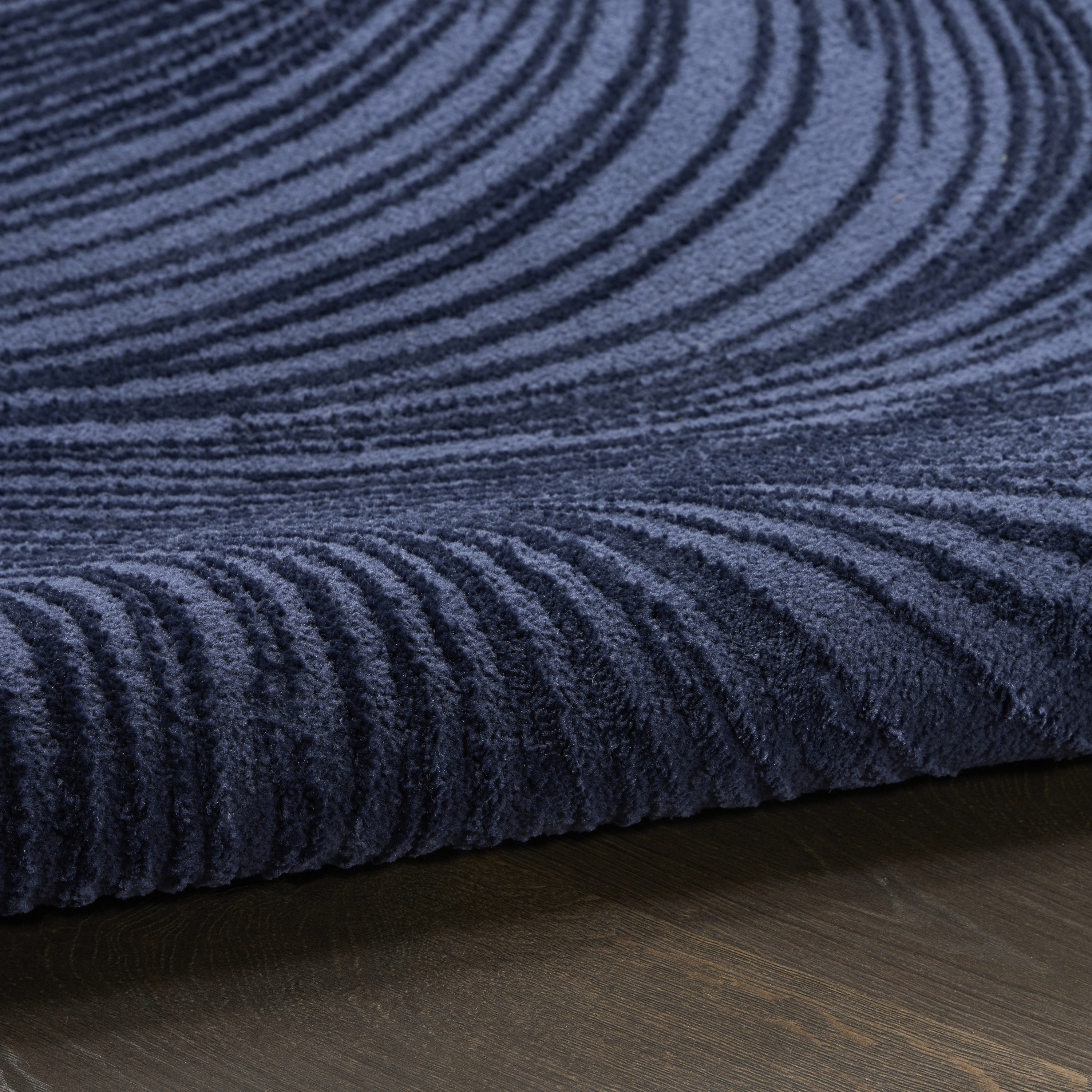 DKNY Central Park West 2'2" x 7'6 Navy Modern Indoor Rug