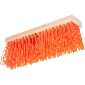 Carlisle, Flo-Pac, 16in, Heavy Sweep, Polypropylene Bristles, Orange