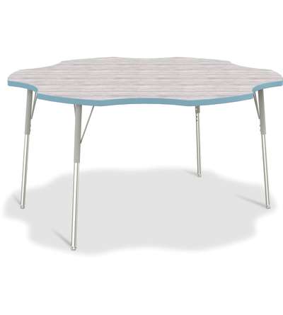 Berries® Six Leaf Activity Table - A-height - Driftwood Gray/Coastal Blue/Gray
