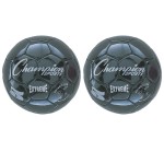 Champion Sports Extreme Soccer Ball, Size 5, Black, Pack of 2 CHSEX5BK-2