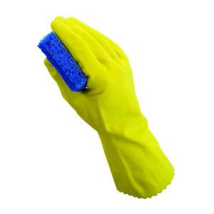 Hillyard, Safety Zone, General Purpose Gloves, Latex, 16.0 mil, Powder Free, XL, Yellow