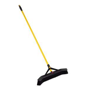 Rubbermaid Commercial, Maximizer™, Push to Center Push Broom, 24in, Polypropylene, Black