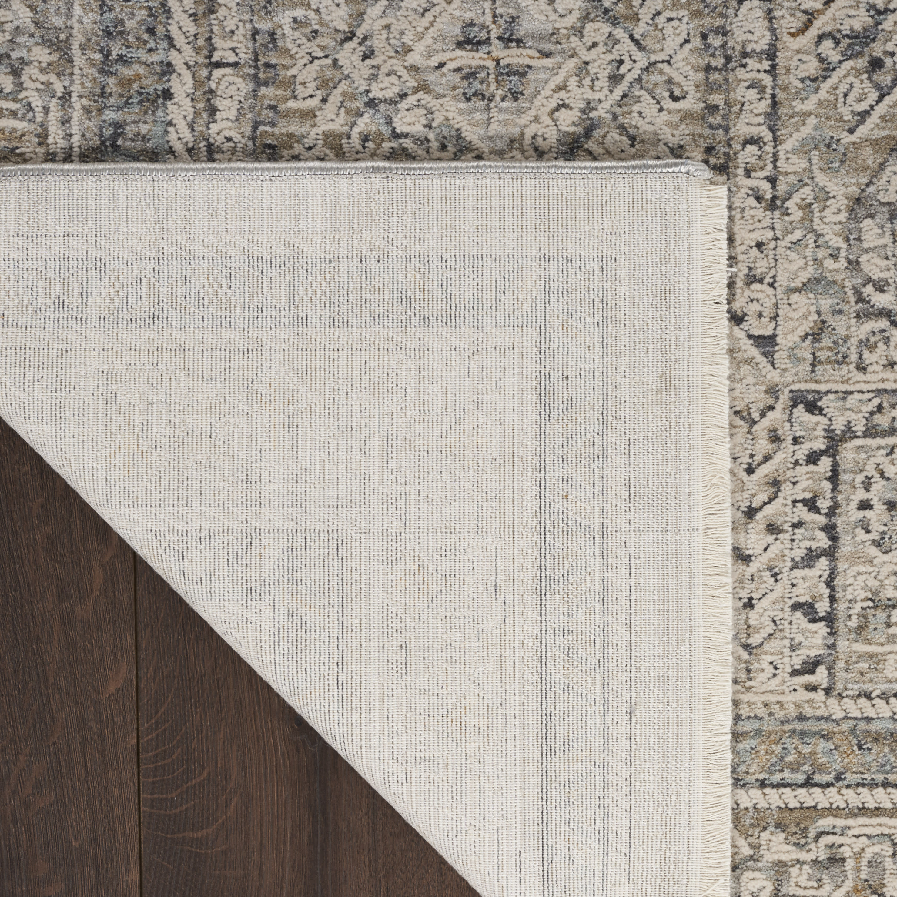 Nourison Lynx 2'6" x 4'6" Ivory Grey Blue Vintage Indoor Rug