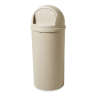 Rubbermaid Commercial, Marshal, 15 gal, Resin, Beige, Round, Receptacle