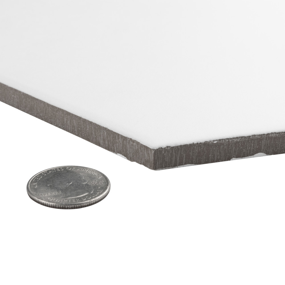 Apini Hex Matte White 9-1/8 in. x 10-1/2 in. Porcelain Floor and Wall Tile