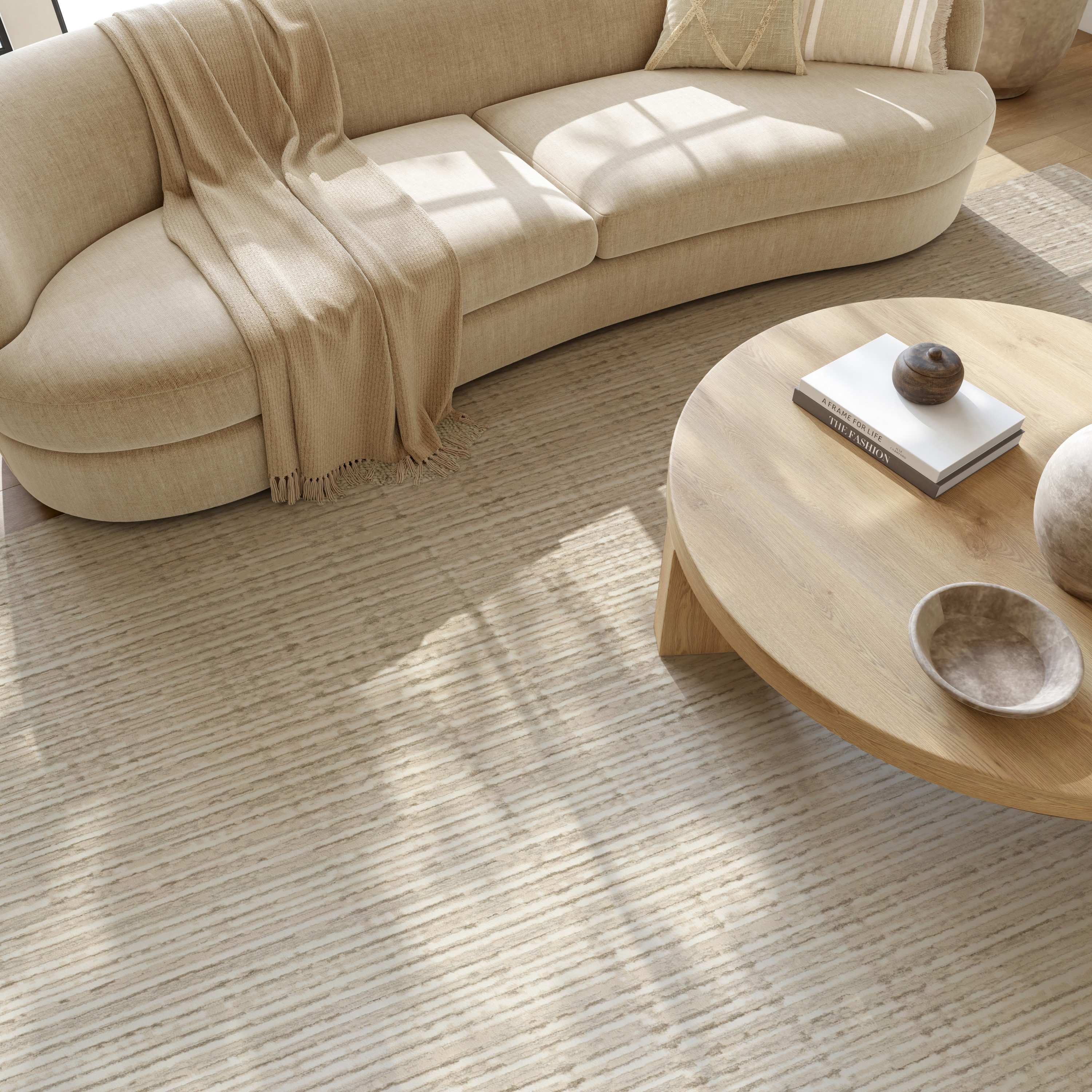 Nourison Soft Structure 5'3" x 7'3" Beige Modern Indoor Rug