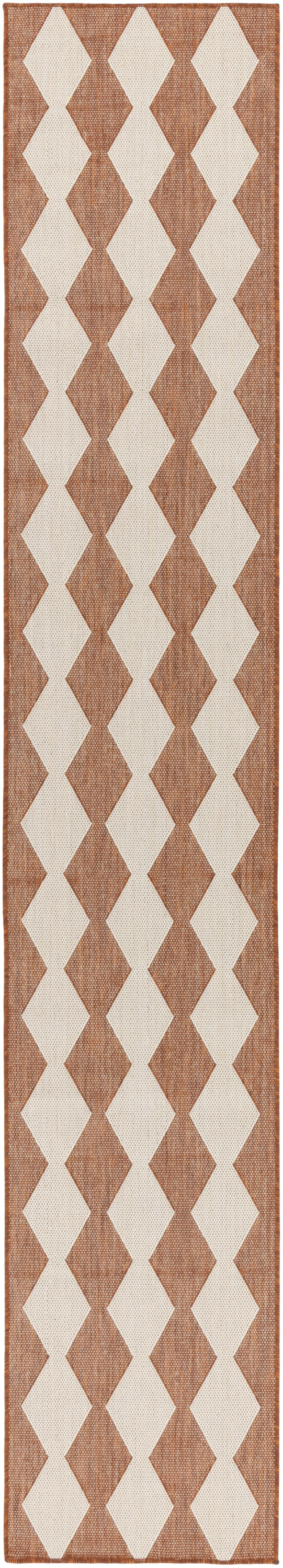 Nourison Positano 2'2" x 12' Terracotta Modern Rug