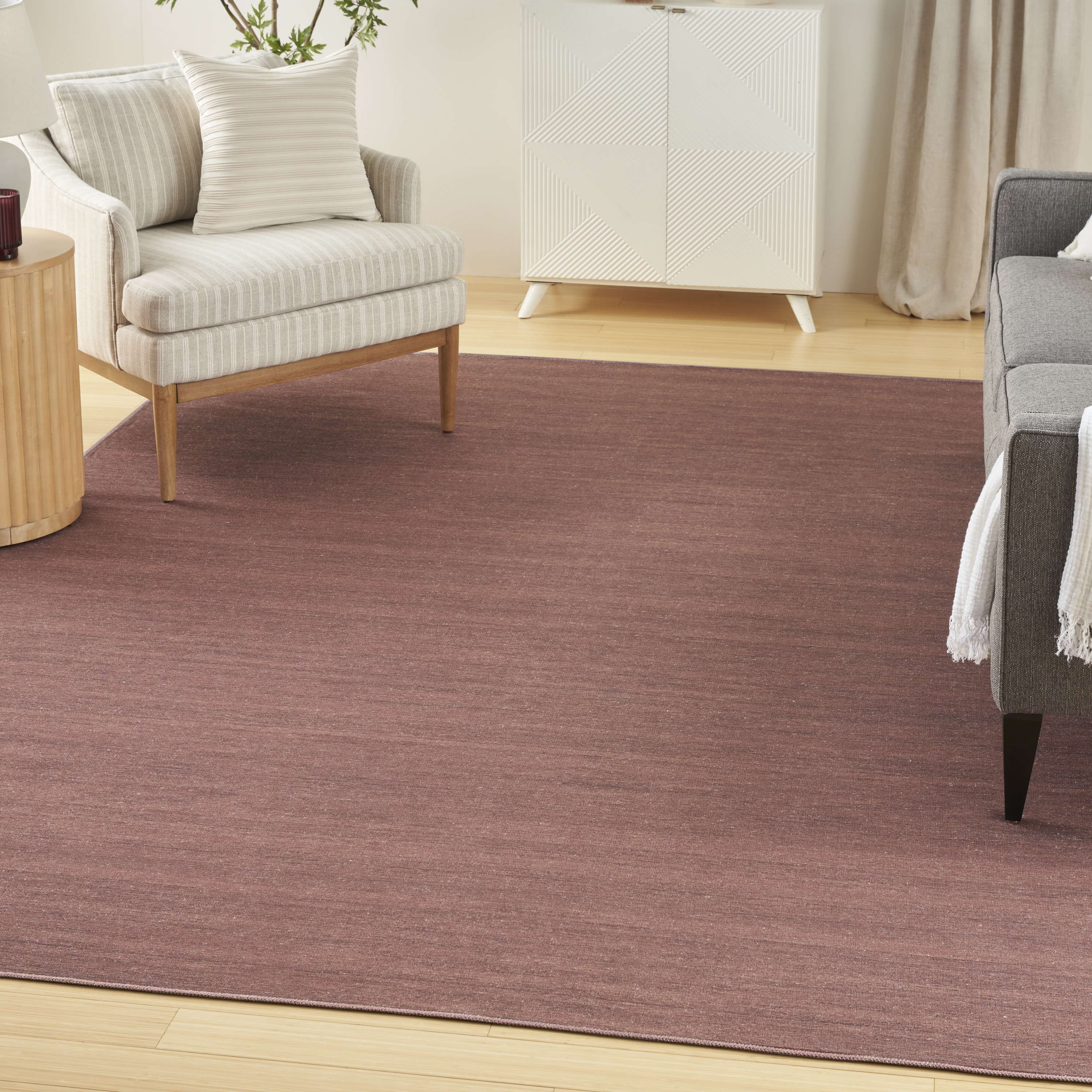 Nourison Washable Essentials 7'10" x 9'10" Mocha Modern Indoor Rug