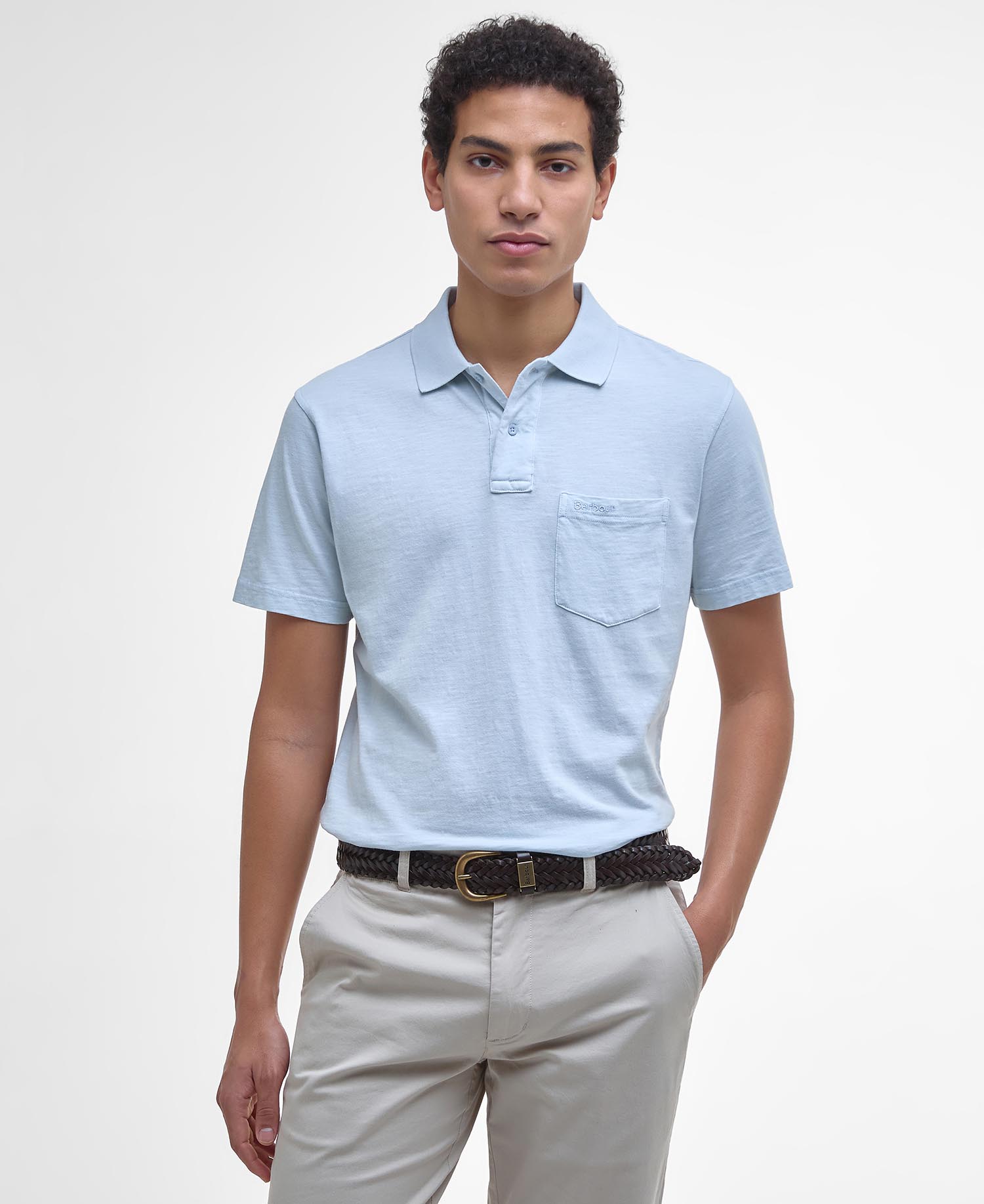 Pigment Dye Slub Polo Shirt image number 0