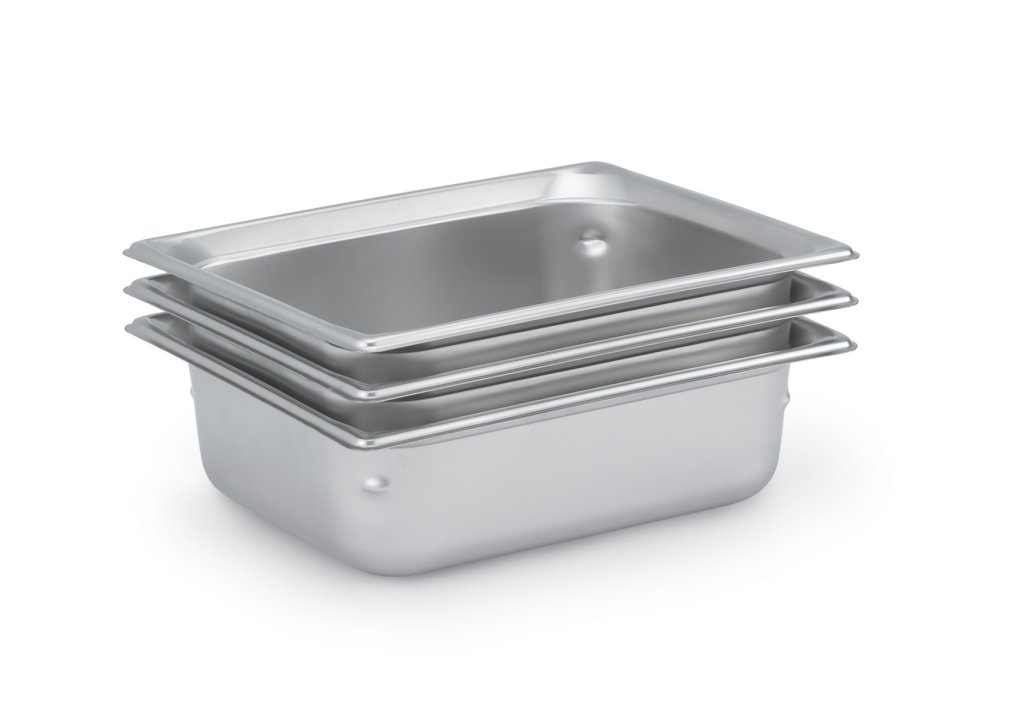 Half-size 4-inch-deep Super Pan 3® stainless steel steam table pan