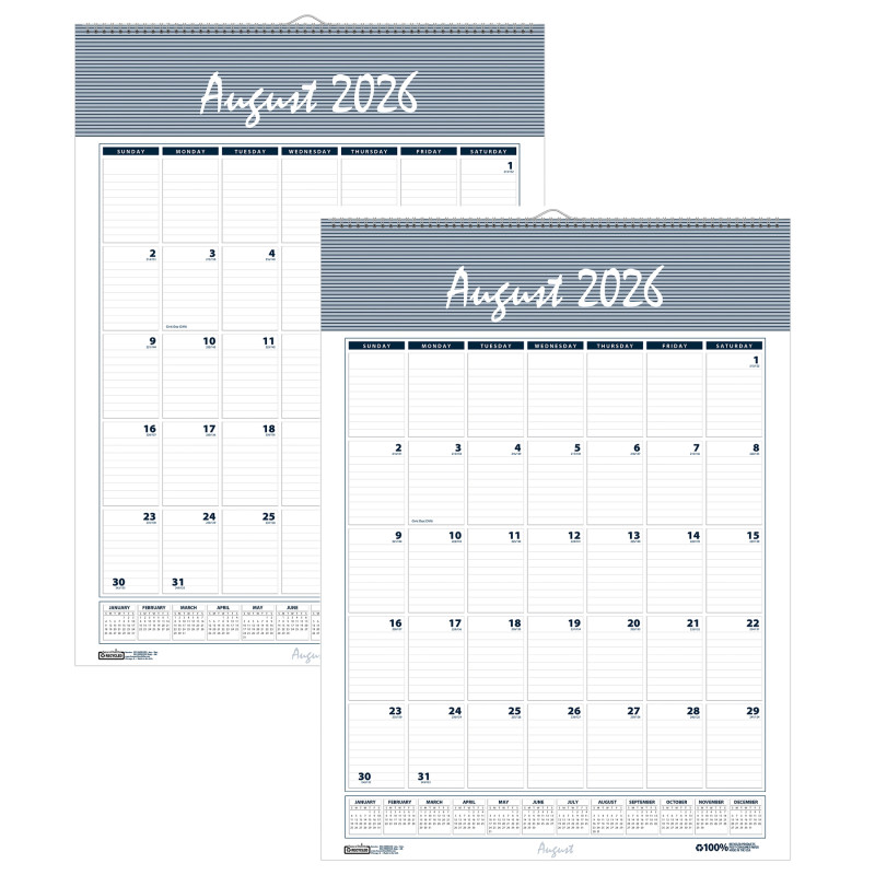 Bar Harbor Academic Wall Calendar, 12" x 17", Pack of 2
