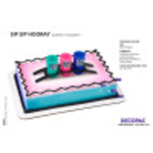 Sip Sip Hooray Cake Decorating Instruction Card