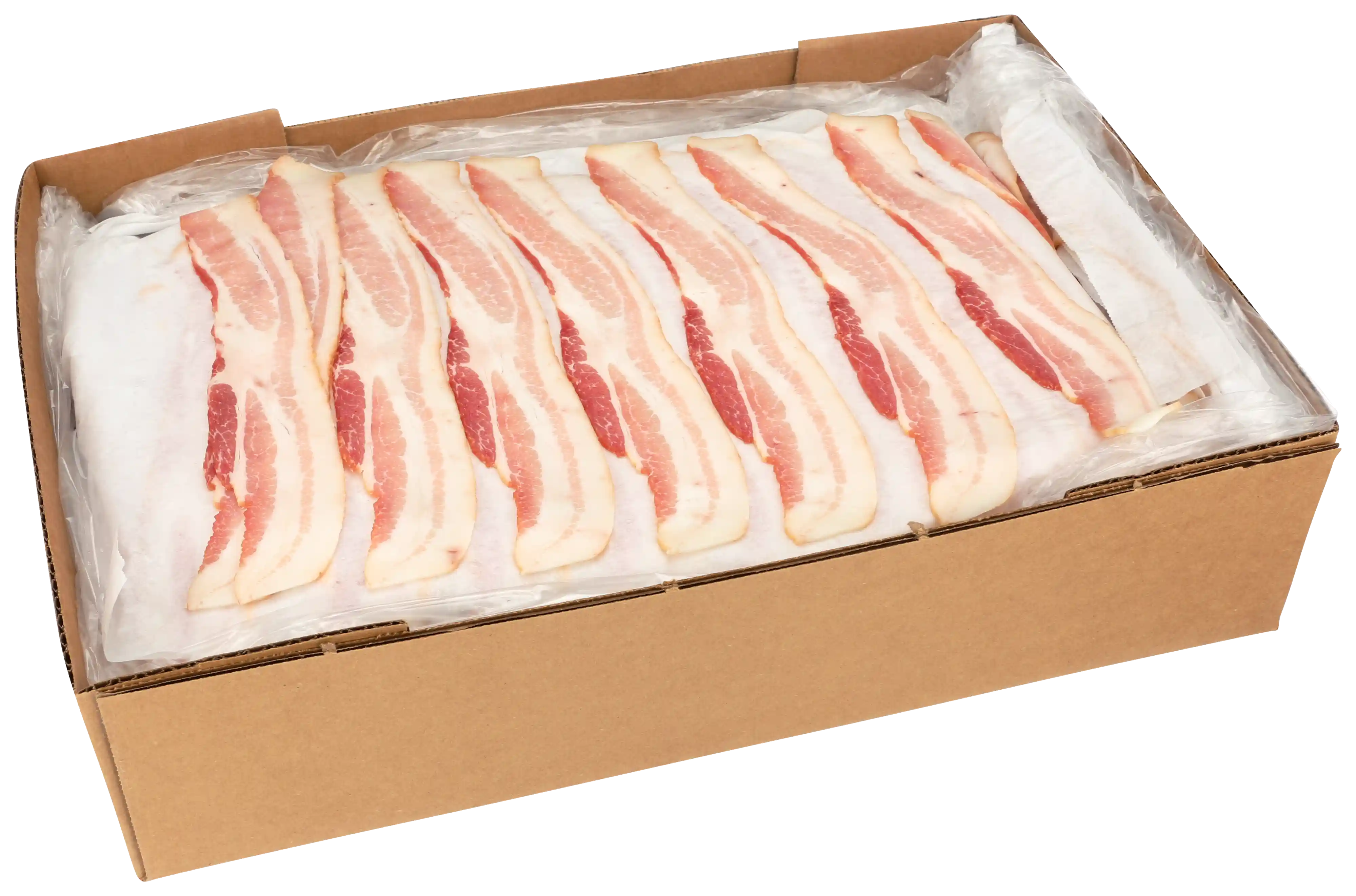 Wright® Brand Naturally Hickory Smoked Extra Thin Sliced Bacon, Flat-Pack®, 15 Lbs, 22-26 Slices per Pound, Frozen_image_31