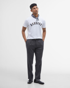 Ancroft Tartan Logo T-Shirt White/Cedarwood