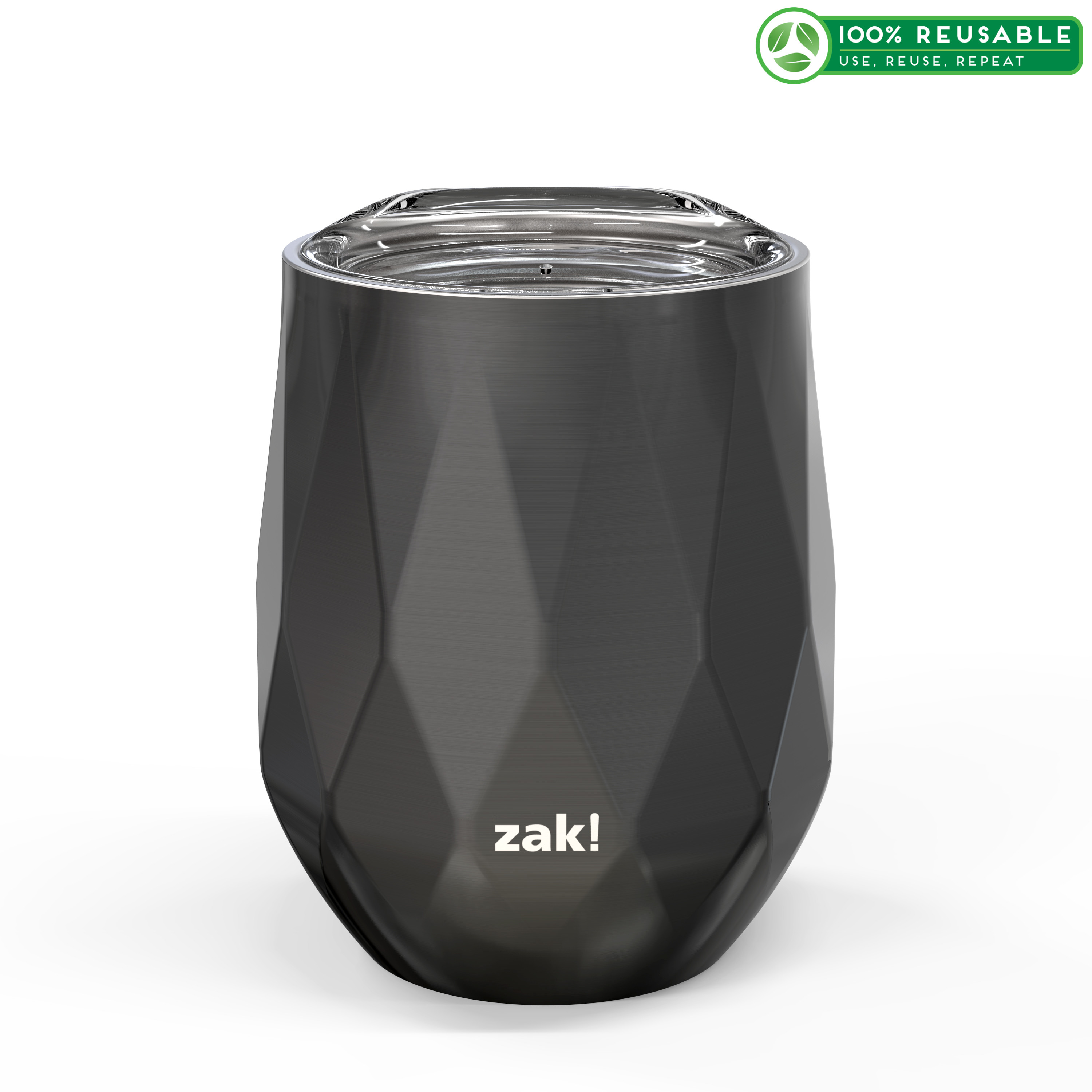 Fractal 11 ounce Vacuum Insulated Stainless Steel Tumbler, Black slideshow image 1 Fractal 11 ounce Vacuum Insulated Stainless Steel Tumbler, Black slideshow image 1