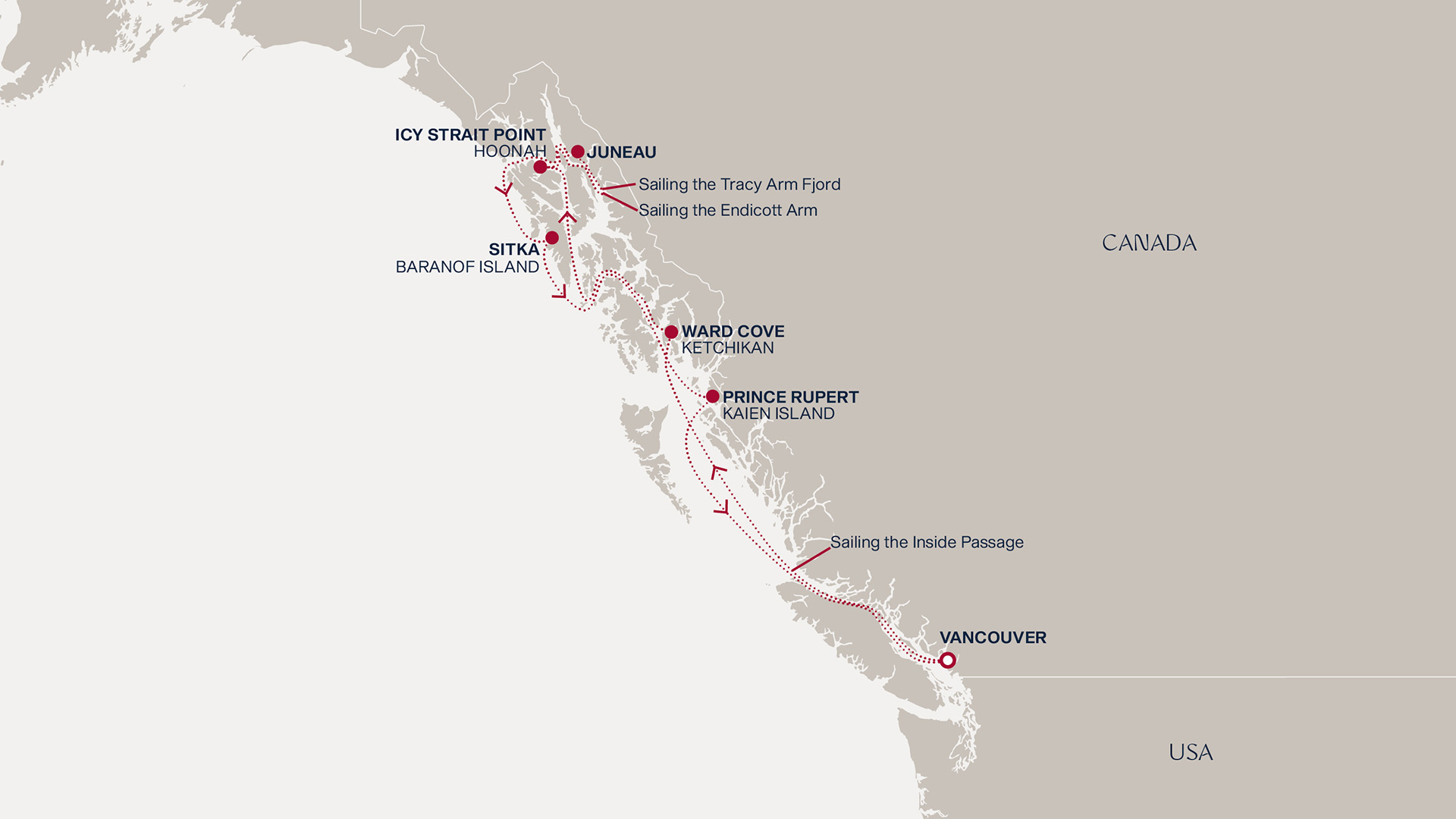 Itinerary map