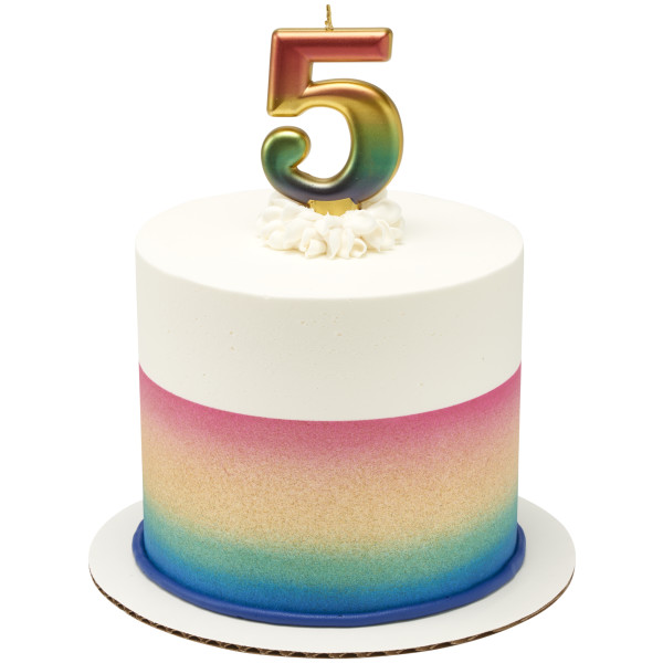 Metallic Numeral Candles