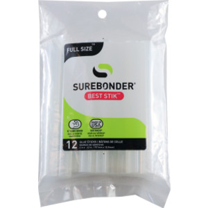 High-Temperature Standard Glue Sticks, 4", 12-Count