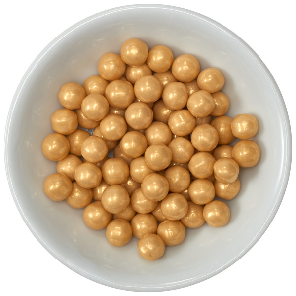 Gold Candy Pearls 7mm Sugar Candy Decorations