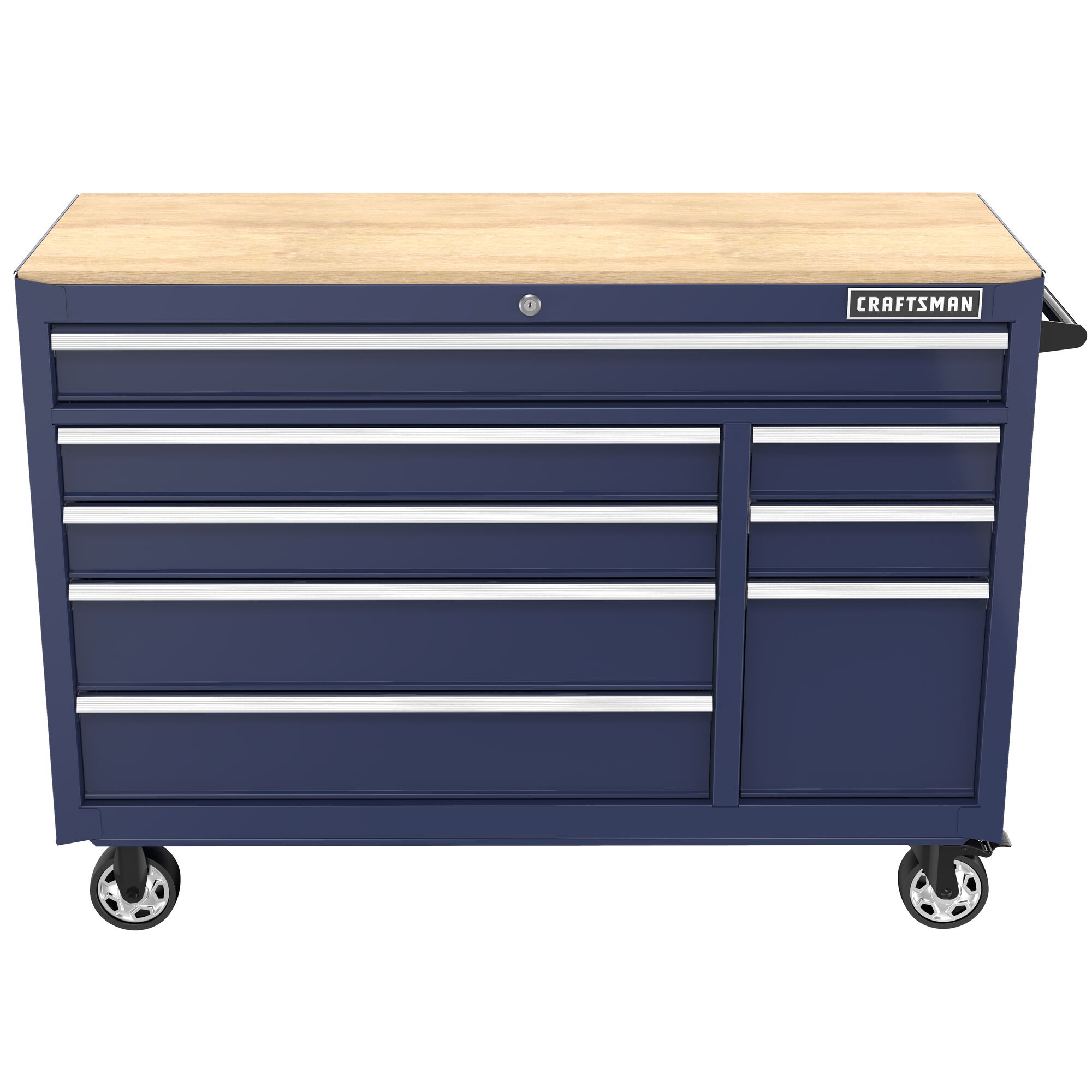 CRAFTSMAN S2000 Workstation in Midnight Blue with Wood Worktop front view