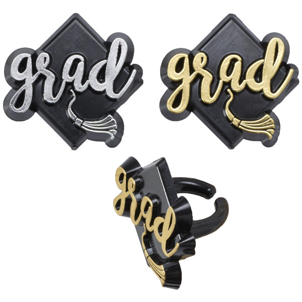 Grad Foil Cupcake Rings