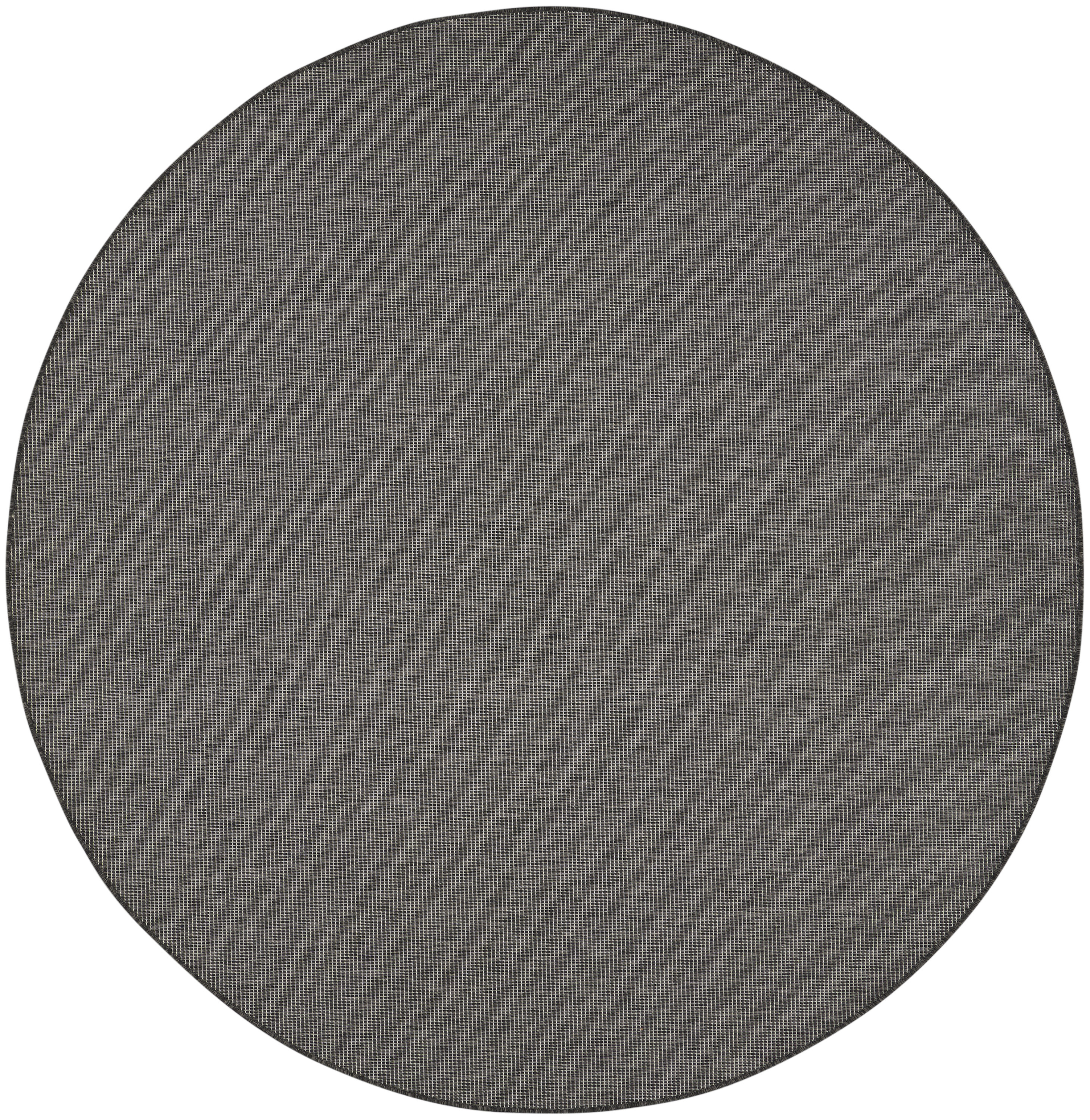 Nourison Positano 8' x Round Charcoal Modern Rug