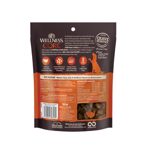 Wellness CORE Tiny Trainers Turkey & Pomegranate back packaging
