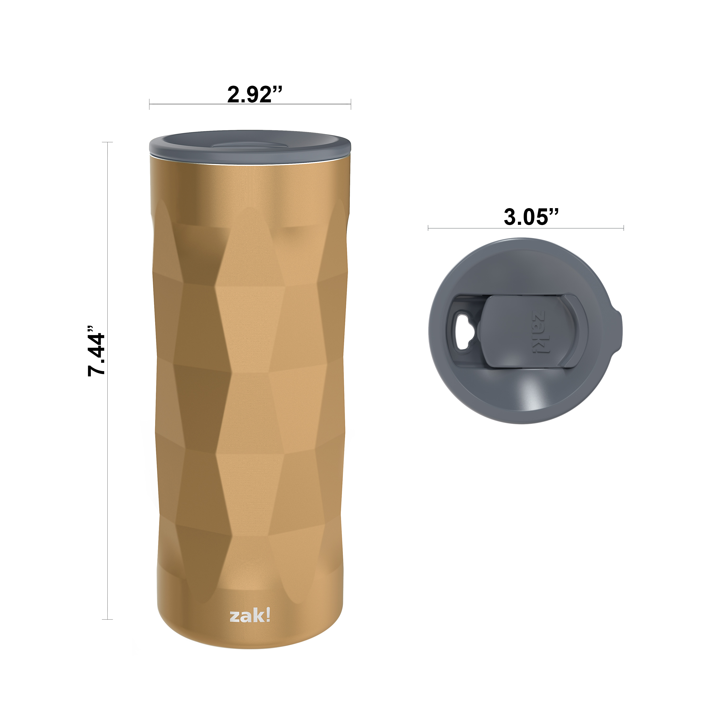 Fractal 16 ounce Vacuum Insulated Stainless Steel Tumbler, Copper slideshow image 7 Fractal 16 ounce Vacuum Insulated Stainless Steel Tumbler, Copper slideshow image 7