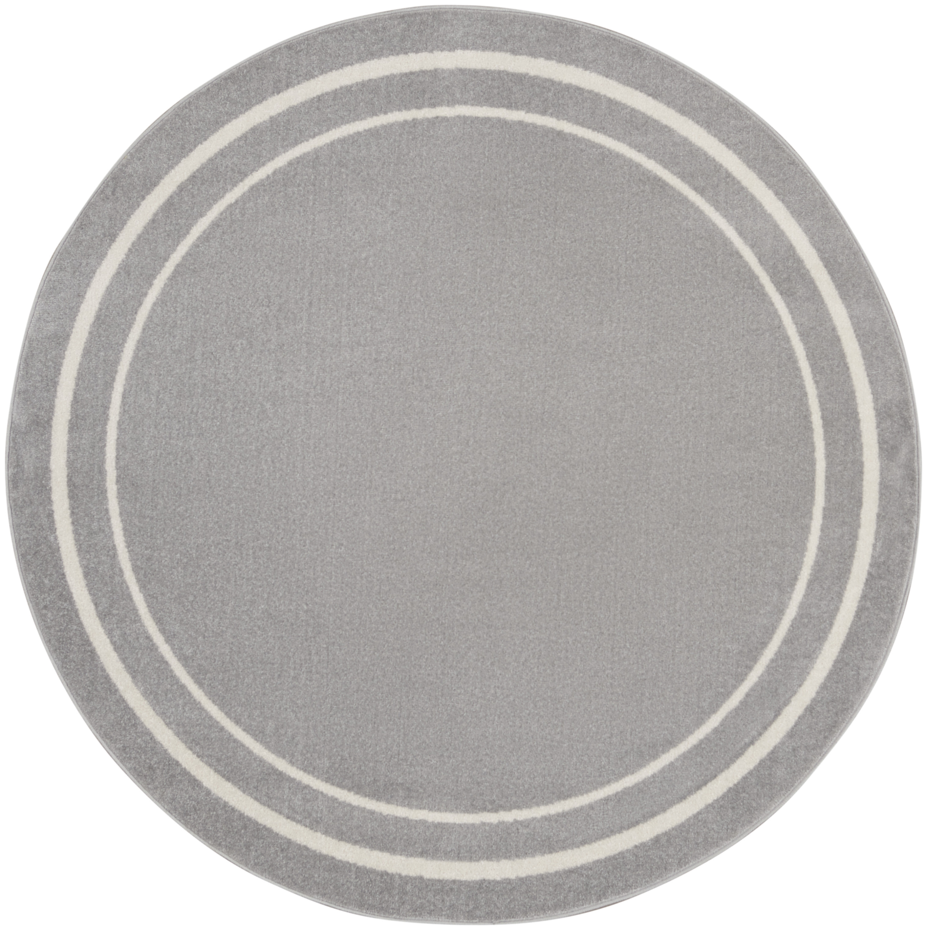 Nourison Nourison Essentials 8' x Round Grey Ivory Contemporary Rug