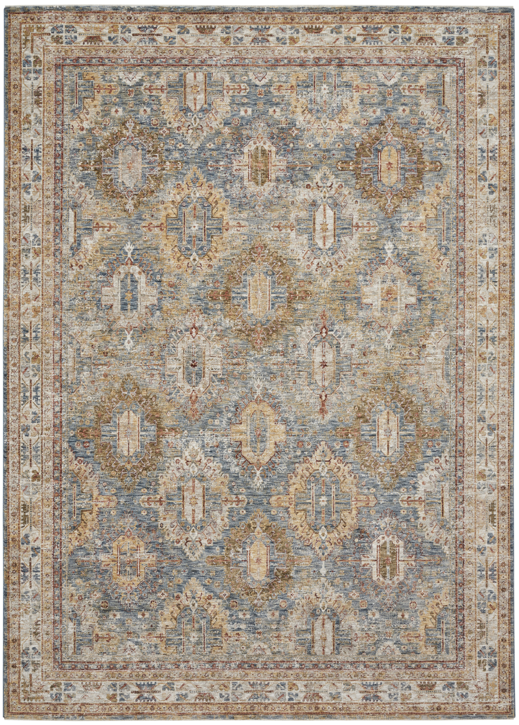 Nourison Sahar 9'3" x 12'7" Blue Vintage Indoor Rug