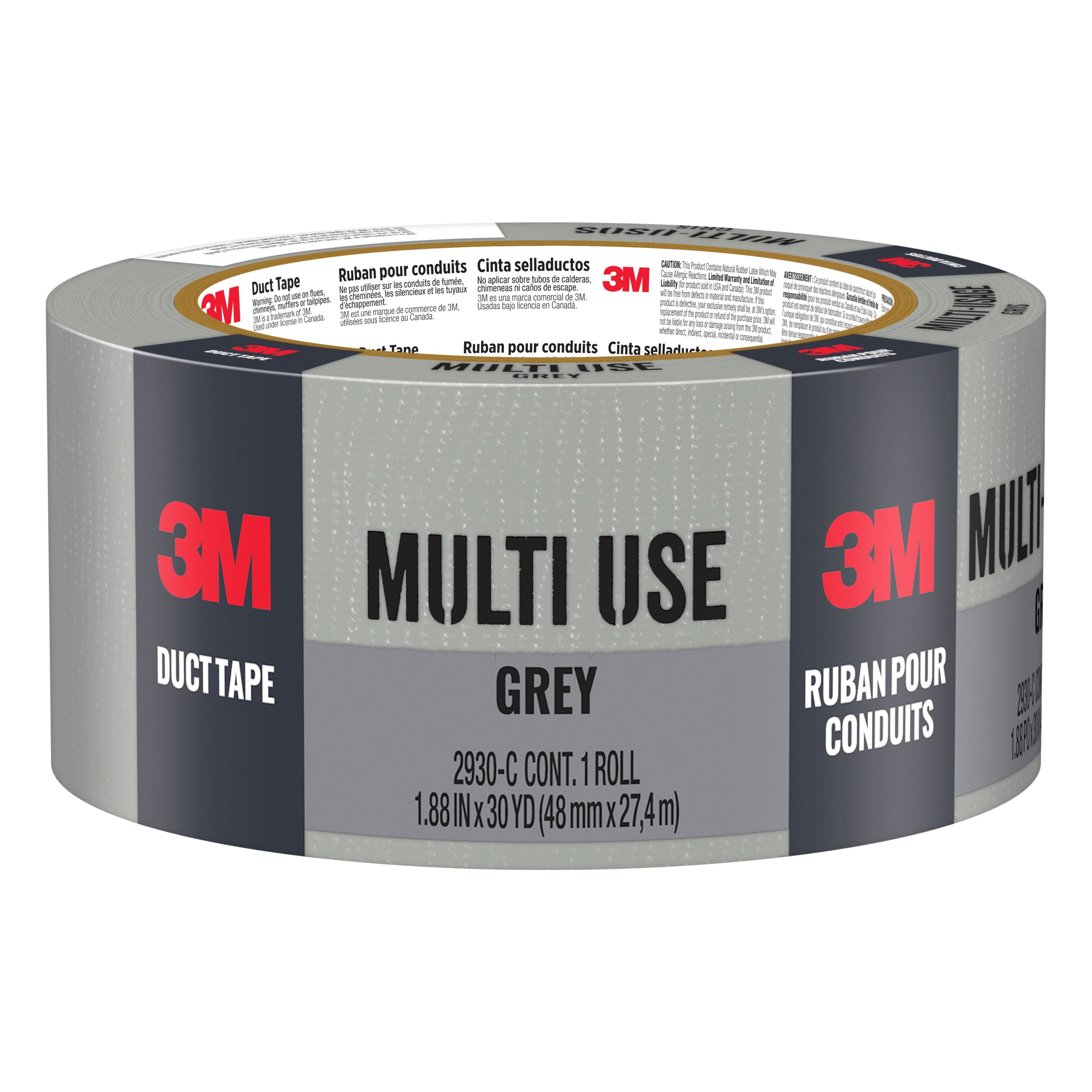 3M™ Multi-Use Duct Tape, 2930-C, 1.88 in x 30 yd (48,0 mm x 27,4 m) 12 rls/cs