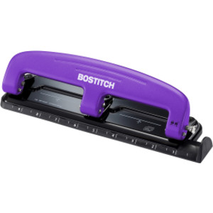 EZ Squeeze&trade; 3-Hole Punch, 12 Sheets, Purple