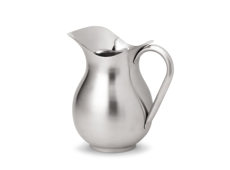 3-quart stainless steel water pitcher in brushed-satin finish