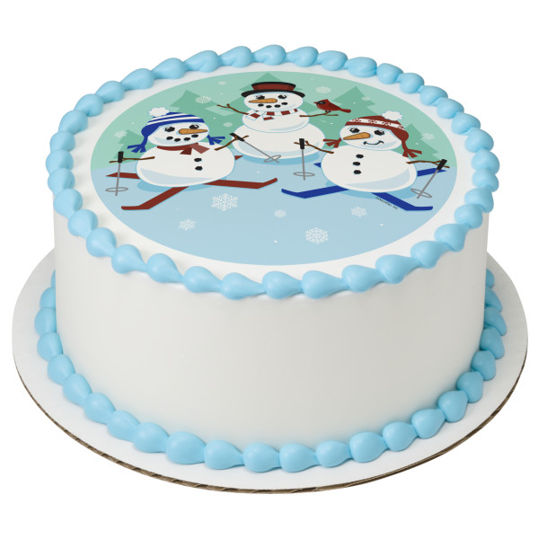 Snowman Friends PhotoCake® Edible Image®