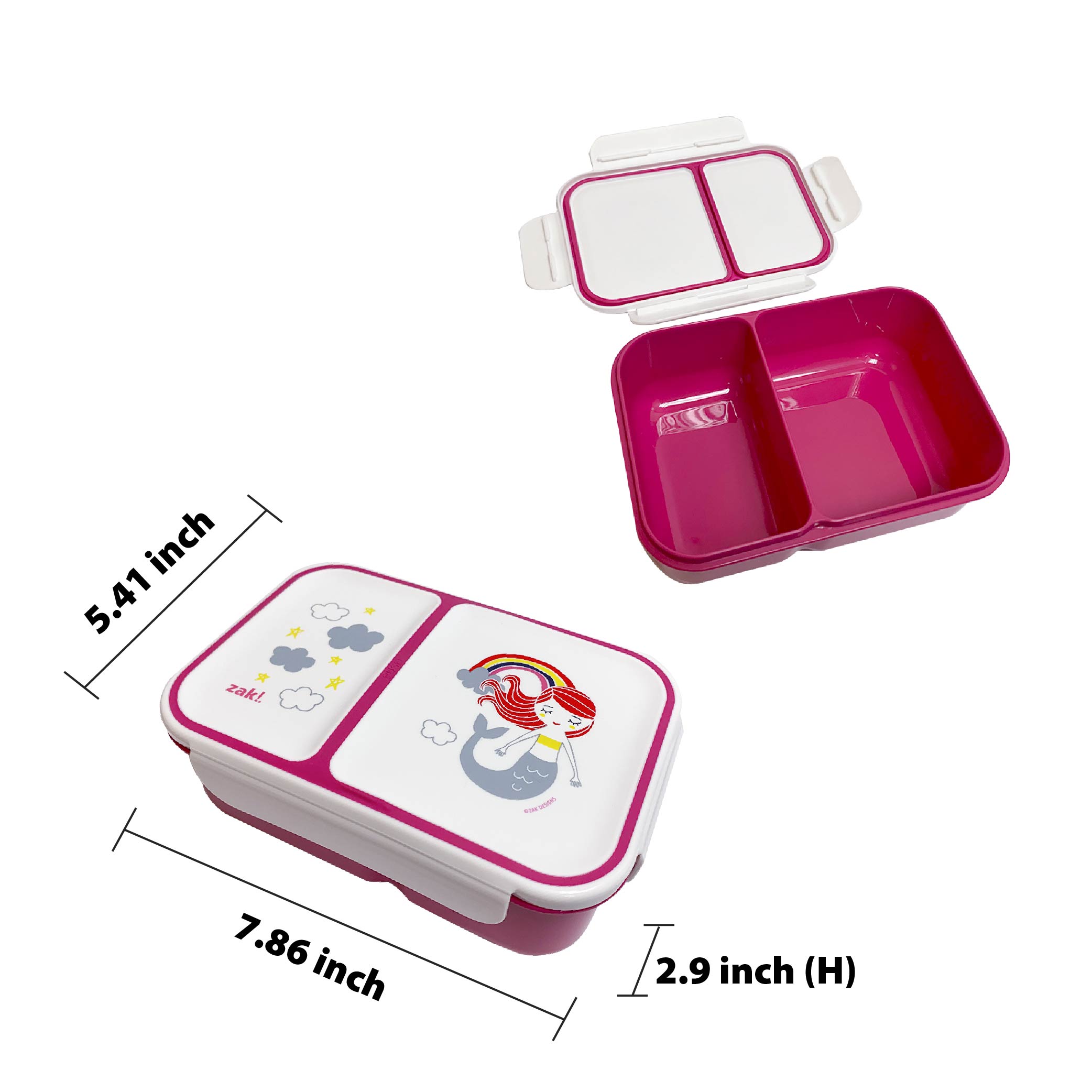 Happy Things Dual-compartment Reusable Bento Box, Mermaids slideshow image 5 Happy Things Dual-compartment Reusable Bento Box, Mermaids slideshow image 5