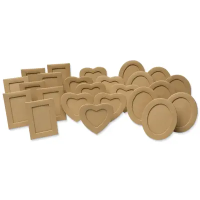 Creativity Street  Papier Maché Classroom Pack, Frame Assortment,  4" x 4-3/4", 24 Pieces