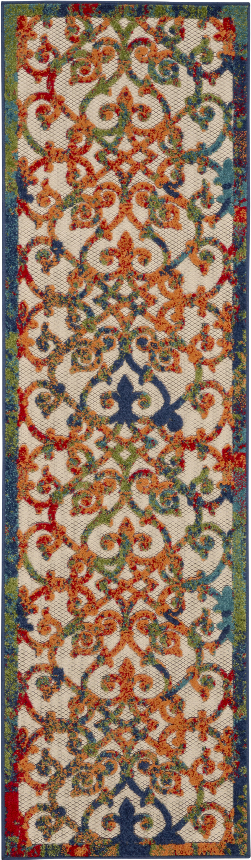 Nourison Aloha 2'3" x 12' Multicolor Contemporary Rug