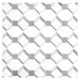 Pietra Visivo Collection Bianco Dolomiti Select Polished, Morning Blue Polished, And Bardiglio Imperiale Polished 10×10 Lattison Mosaic Polished