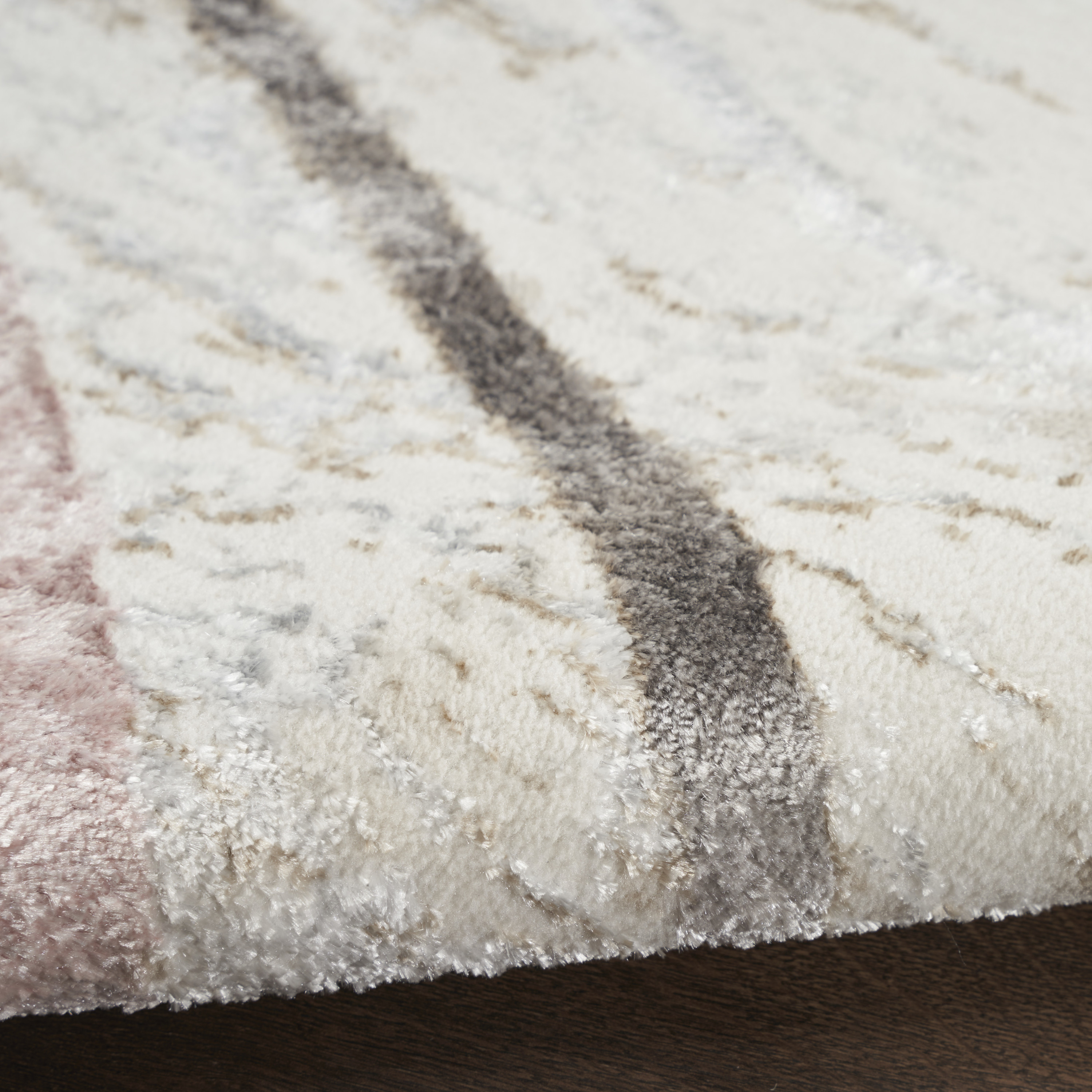 Nourison Glitz 7'10" x 9'10" Ivory Multicolor Modern Indoor Rug